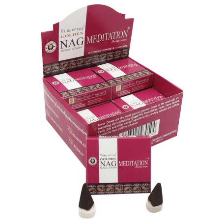 Conos de Incienso Golden Nag Meditation