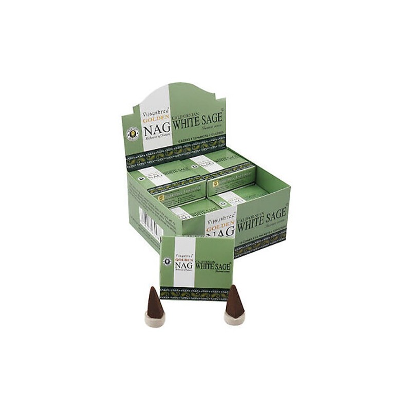 Conos de Incienso Golden Nag White Sage