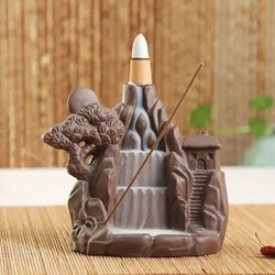 Quemador de incienso de reflujo fuente paisaje