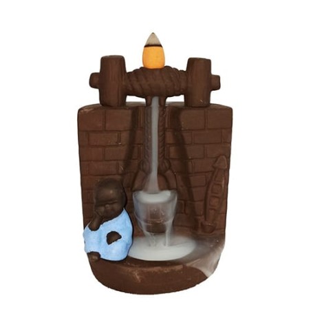 Quemador de incienso de reflujo fuente pozo