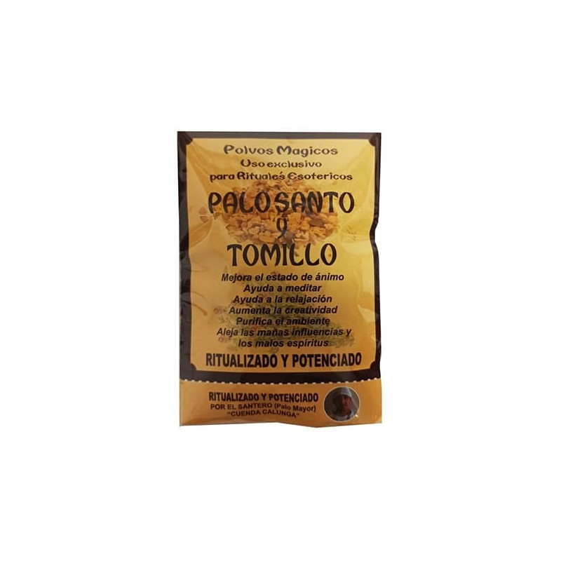 Palo Santo ritualizado con Tomillo
