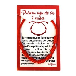 Pulsera 7 nudos roja