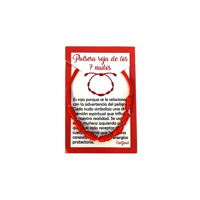 Pulsera 7 nudos roja