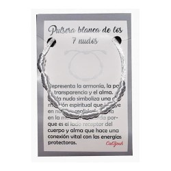 Pulsera 7 nudos blanca