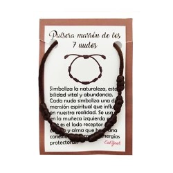 Pulsera 7 nudos marrón