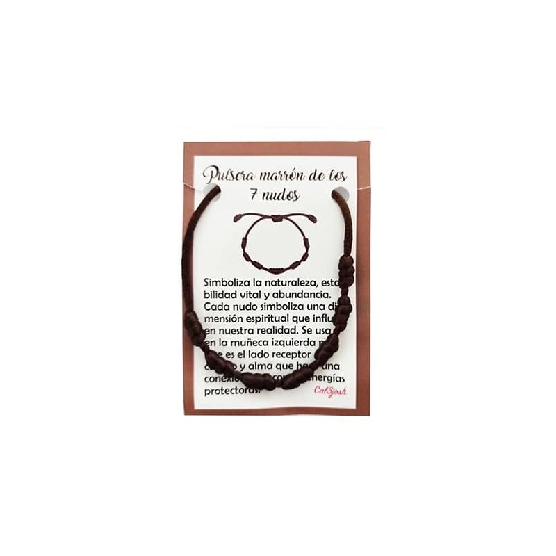 Pulsera 7 nudos marrón