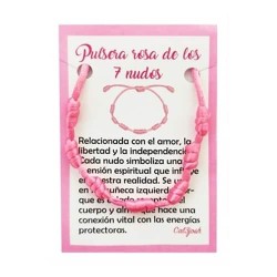 Pulsera 7 nudos rosa