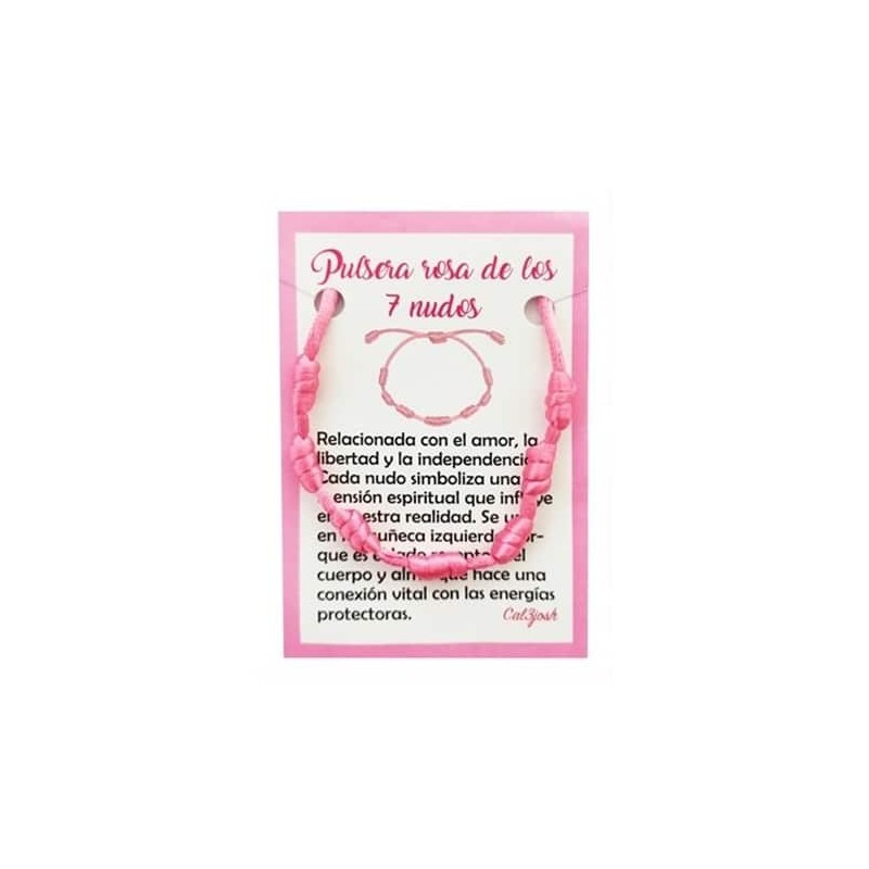 Pulsera 7 nudos rosa