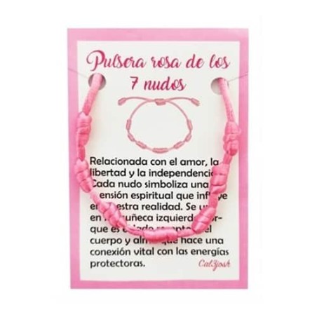 Pulsera 7 nudos rosa