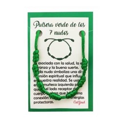 Pulsera 7 nudos verde