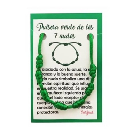 Pulsera 7 nudos verde
