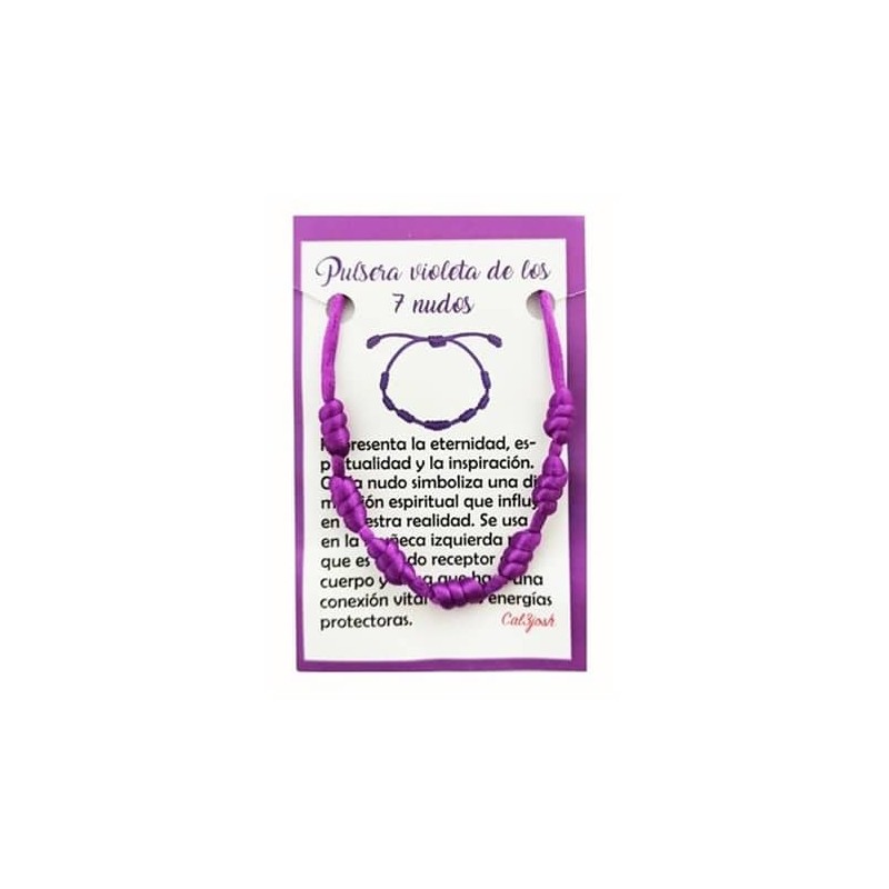Pulsera 7 nudos violeta