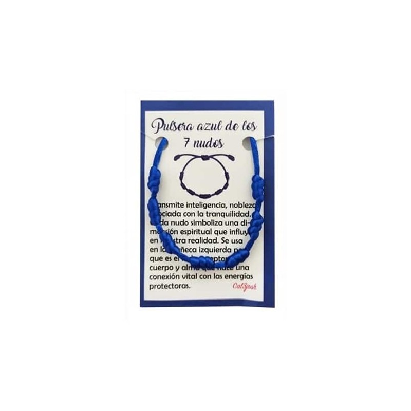 Pulsera 7 nudos azul