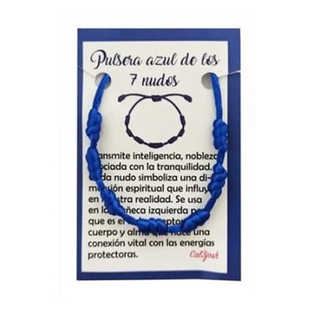 Pulsera 7 nudos azul