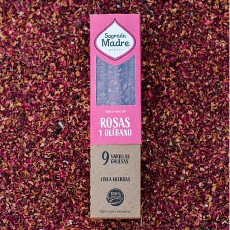 Incienso Hierbas Rosa y Olíbano Sagrada Madre