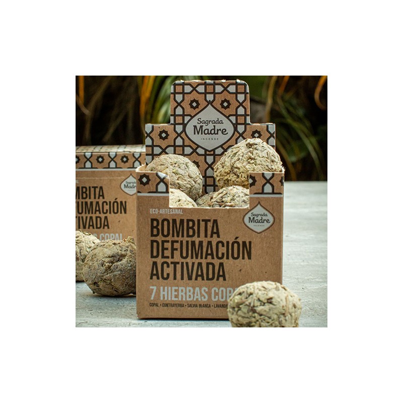 Bombita defumación activada 7 Hierbas - Copal Sagrada Madre