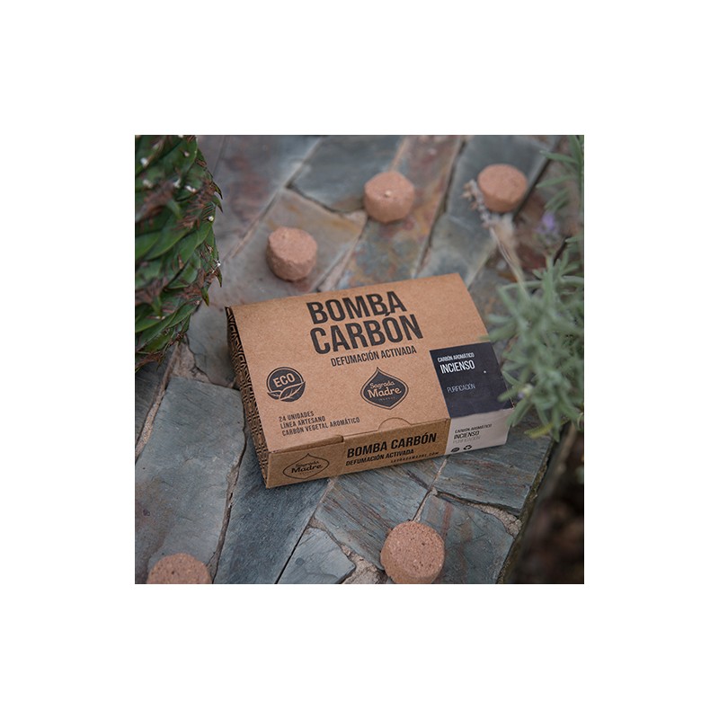 Bomba de carbón defumación activada Incienso 24 Sagrada Madre