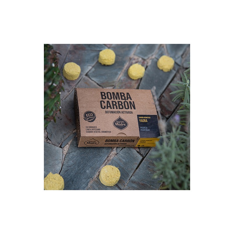 Bomba de carbón defumación activada Yagra 24 Sagrada Madre