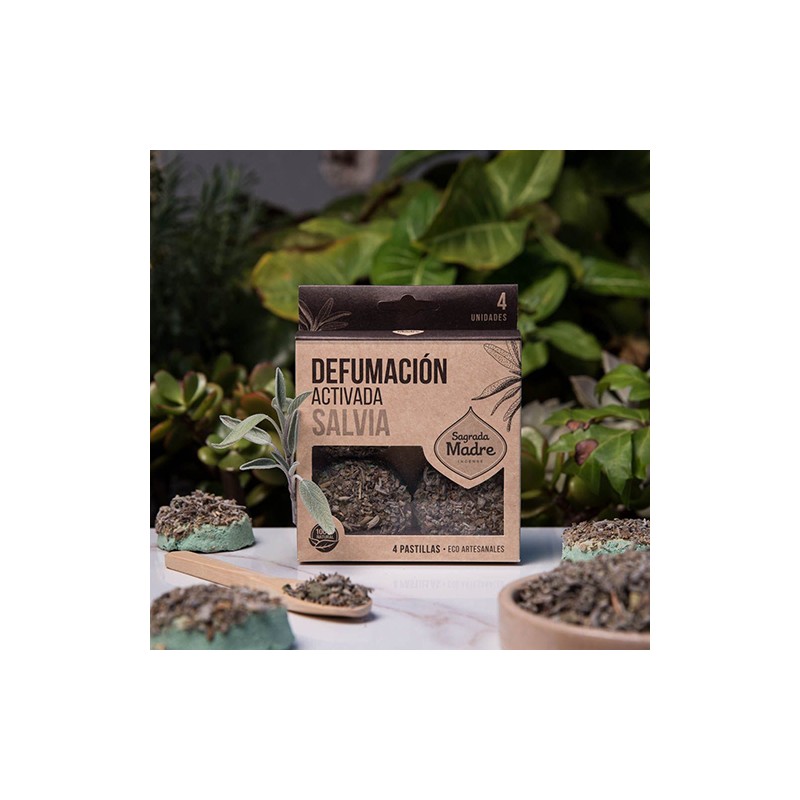 Pastilla defumación activada Salvia Blanca Sagrada Madre