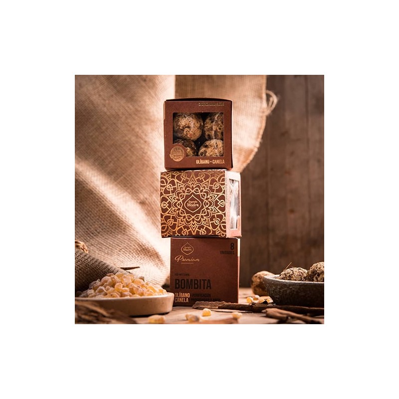 Bombita Premium defumación activada Olíbano - Canela Sagrada Madre
