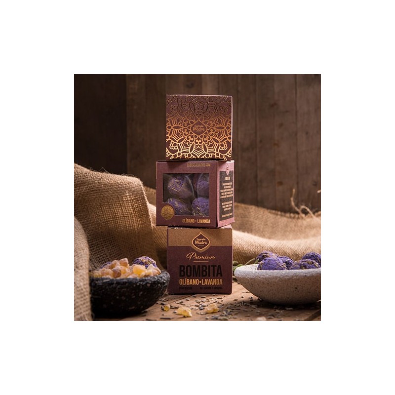 Bombita Premium defumación activada Olíbano - Lavanda Sagrada Madre