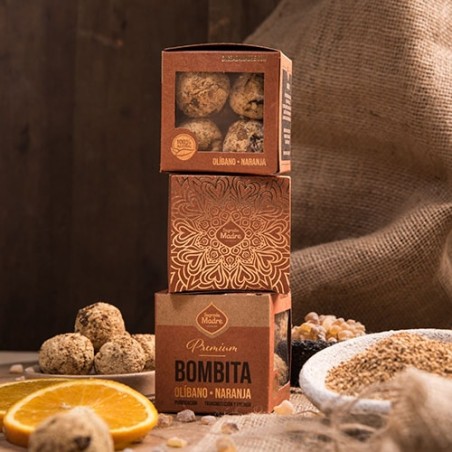 Bombita Premium defumación activada Olíbano - Naranja Sagrada Madre