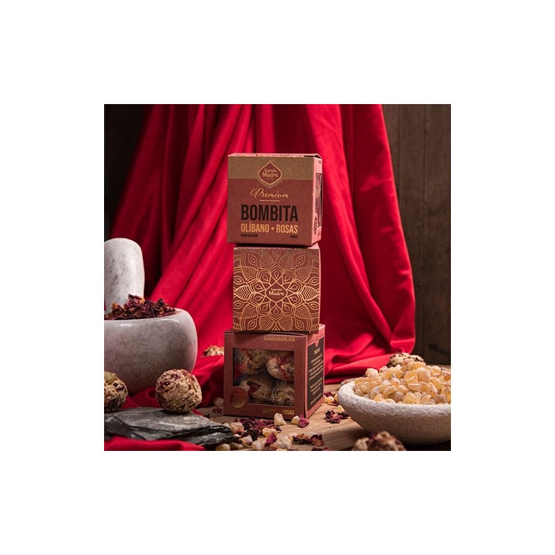 Bombita Premium defumación activada Olíbano - Rosas Sagrada Madre