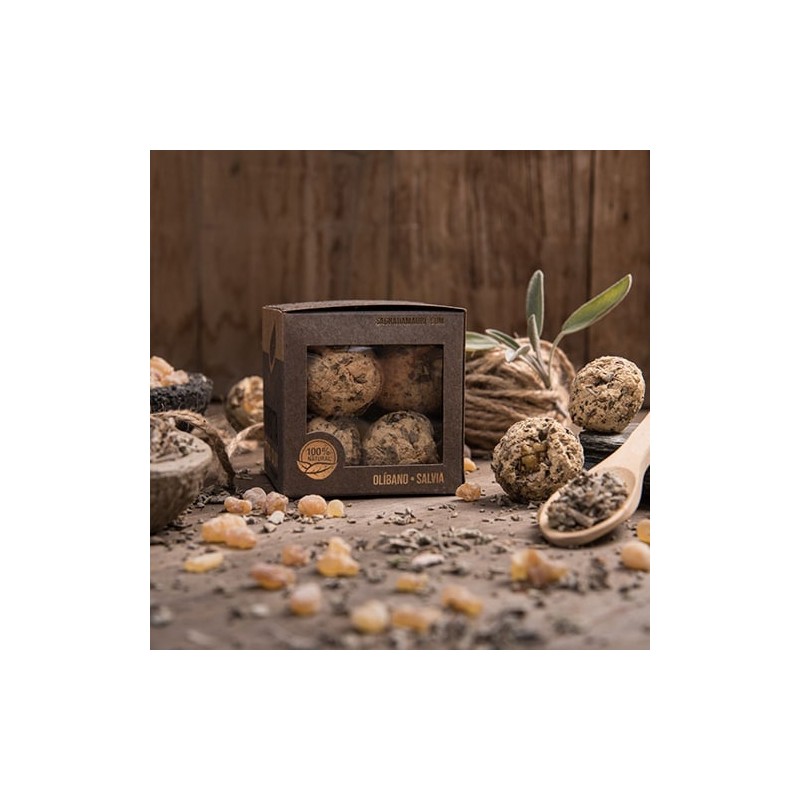 Bombita Premium defumación activada Olíbano - Salvia Sagrada Madre