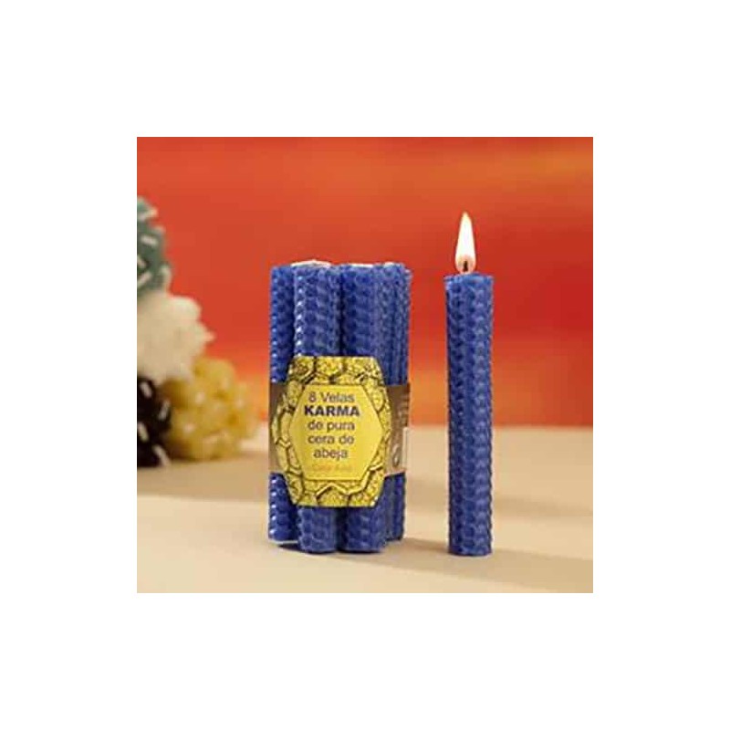 Vela de Miel 1,7 X 10 centímetros Azul