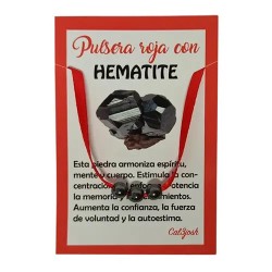 Pulsera roja con Hematite