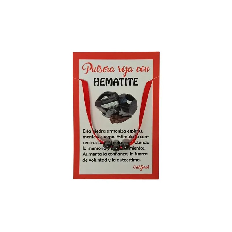 Pulsera roja con Hematite