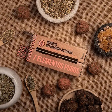 Bombita defumación activada  7 Elementos Puros X 4 Sagrada Madre