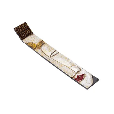 Tabla de quemar incienso Budha Blanco