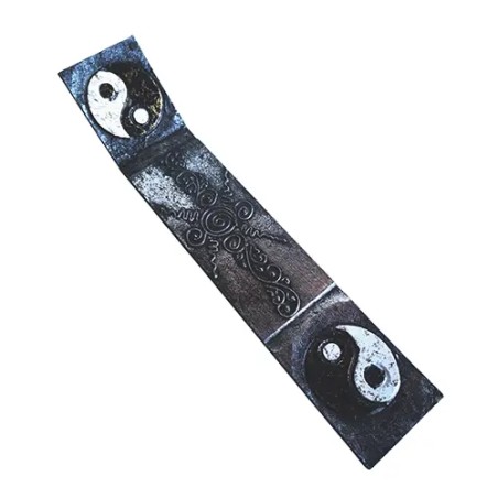 Tabla de quemar incienso Yin y Yang Plateado