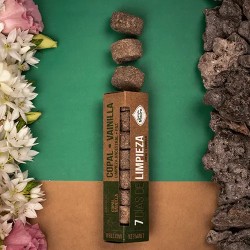 Pastilla defumación activada 7 Días de Limpieza Copal Vainilla Sagrada Madre