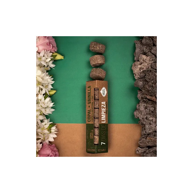 Pastilla defumación activada 7 Días de Limpieza Copal Vainilla Sagrada Madre