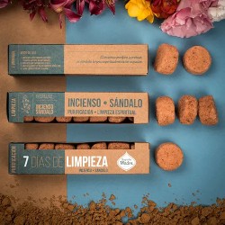Pastilla defumación activada 7 Días de Limpieza Incienso Sándalo Sagrada Madre