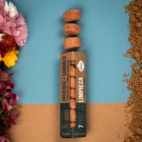 Pastilla defumación activada 7 Días de Limpieza Incienso Sándalo Sagrada Madre