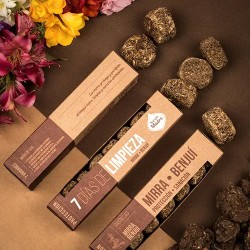 Pastilla defumación activada 7 Días de Limpieza Mirra Benjuí Sagrada Madre