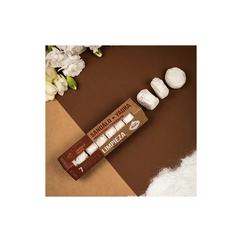 Pastilla defumación activada 7 Días de Limpieza Sándalo Yagra Sagrada Madre