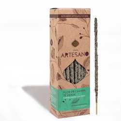 Incienso Línea Artesano Flor de Champa y Te Verde Sagrada Madre