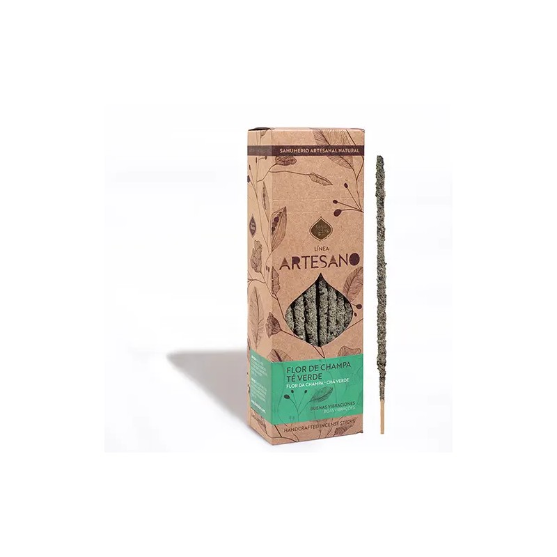 Incienso Línea Artesano Flor de Champa y Te Verde Sagrada Madre