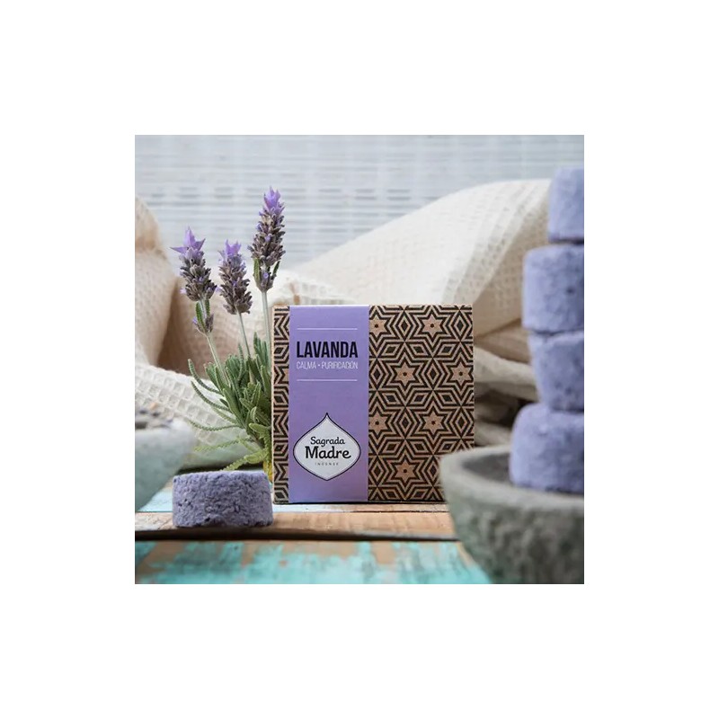 Bomba de carbón defumación activada Lavanda X 12 Sagrada Madre