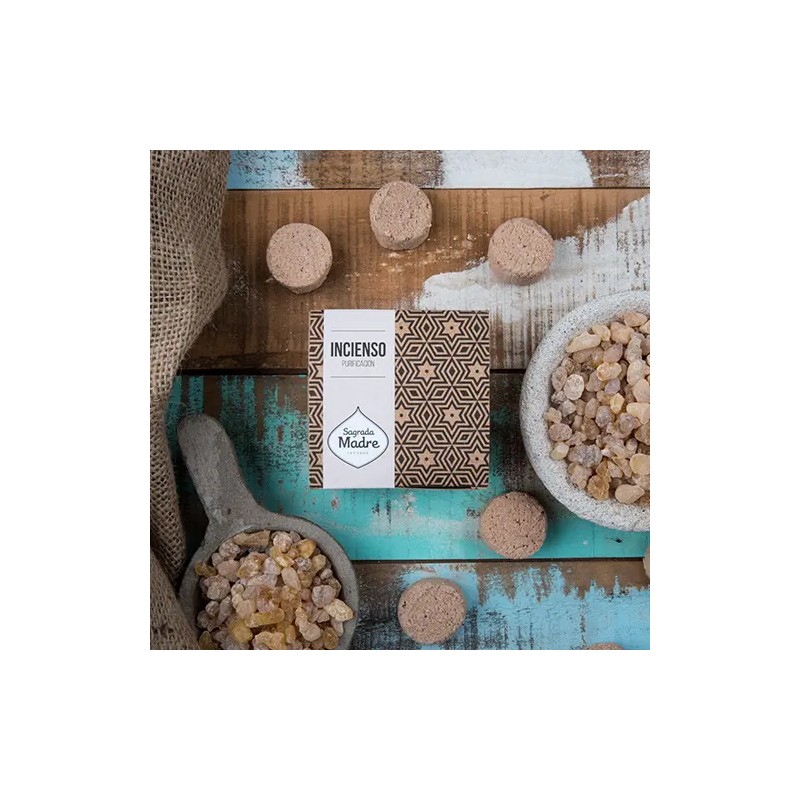 Bomba de carbón defumación activada Incienso X 12 Sagrada Madre