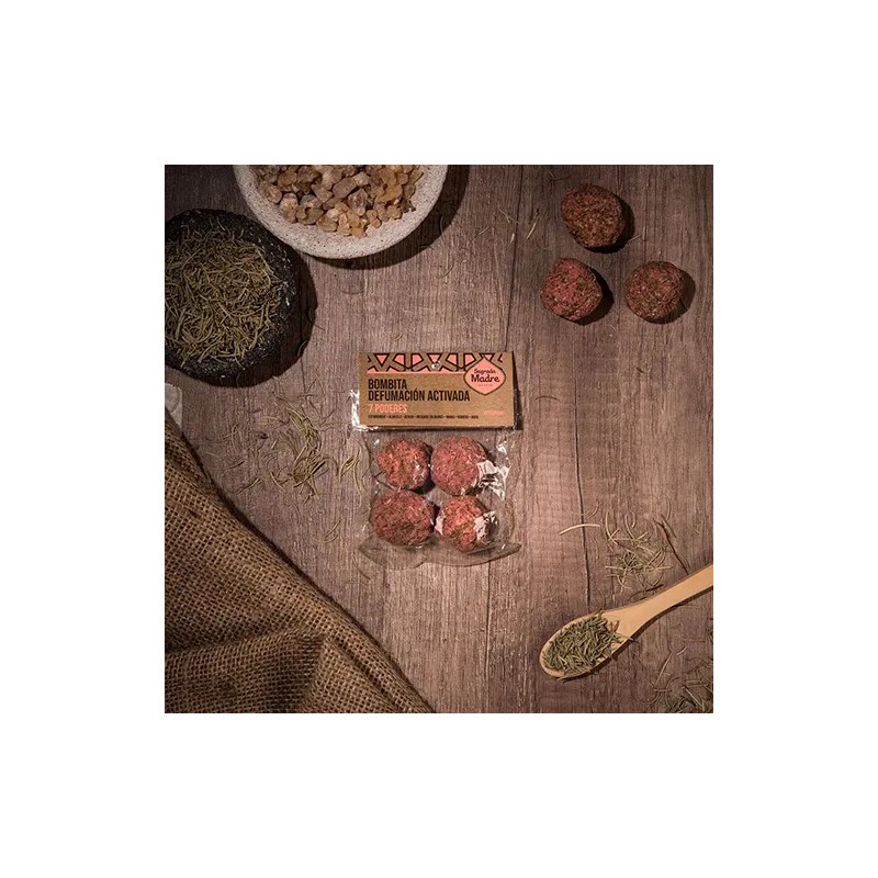 Bombita defumación activada 7 Poderes X 4 Bolsita Sagrada Madre