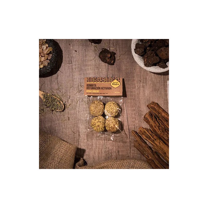 Bombita defumación activada Atrae dinero X 4 Bolsita Sagrada Madre