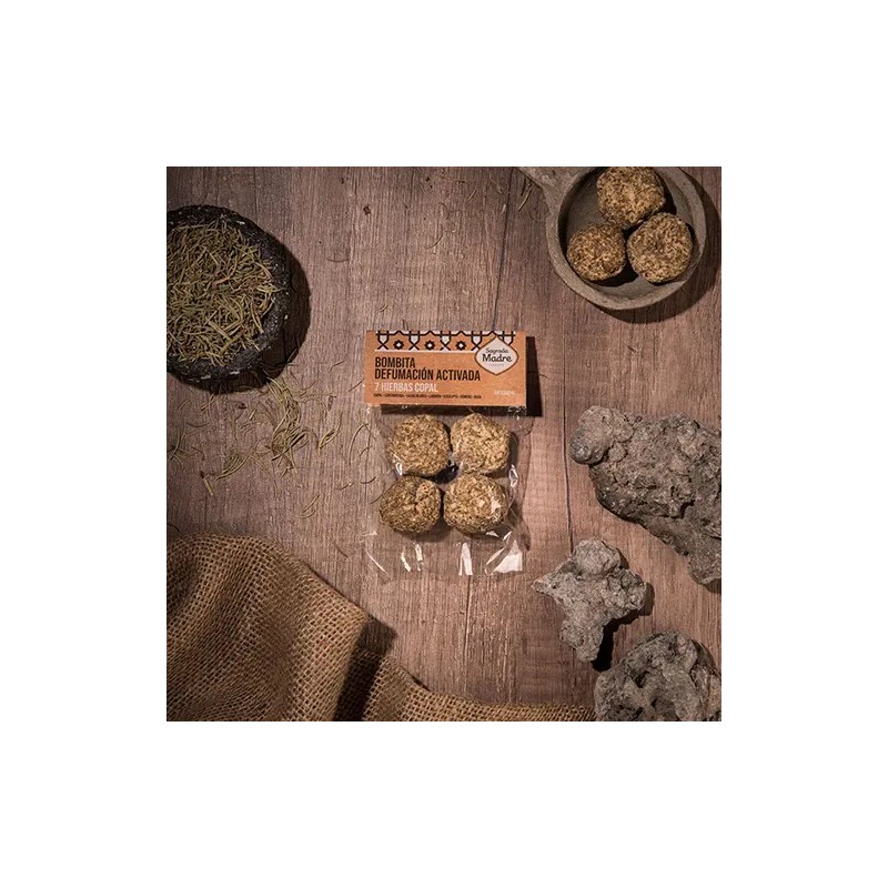 Bombita defumación activada 7 Hierbas Copal X 4 Bolsita Sagrada Madre