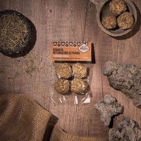 Bombita defumación activada 7 Hierbas Copal X 4 Bolsita Sagrada Madre